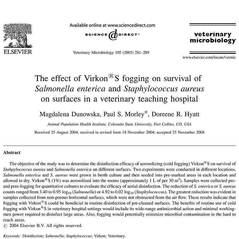 Comparison of disinfectant efficacy when using high‐volume dir